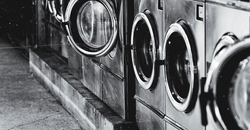 Washing Machines - Grayscale Photography of Front-load Washers