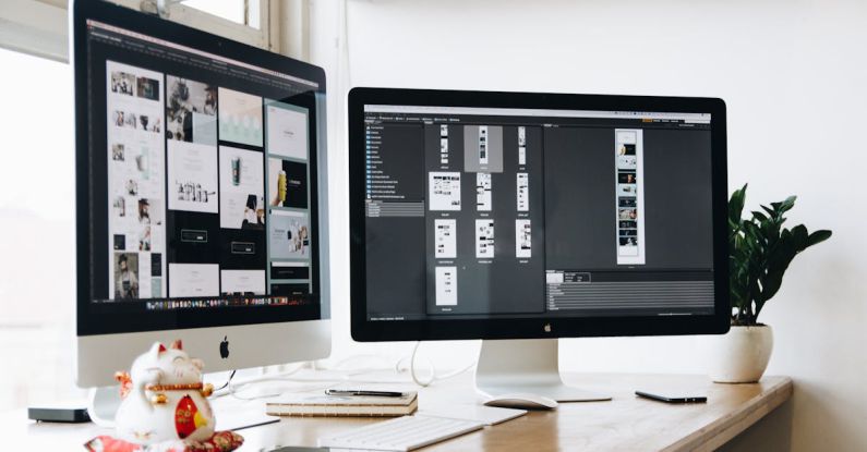 Monitors - Silver and Black Imac's