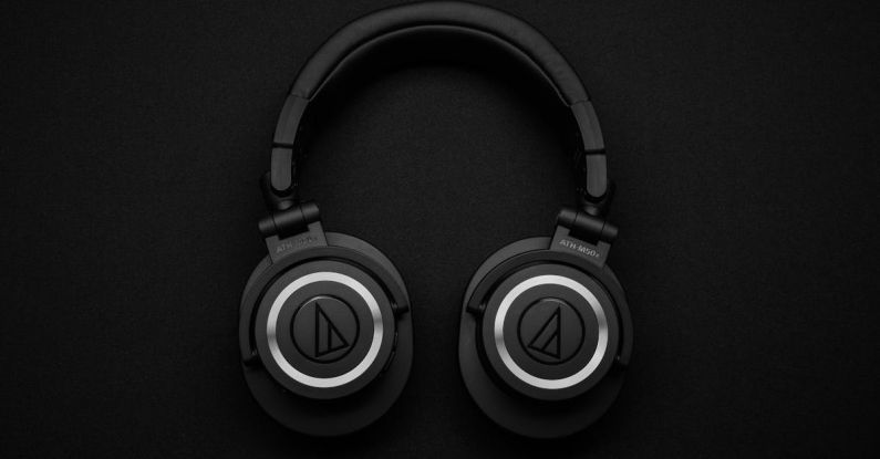 Headphones - Top View Photo of Black Wireless Headphones